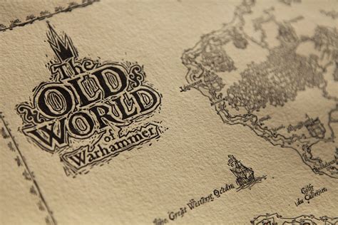 Hand printed Map – The Old World of Warhammer | Images :: Behance