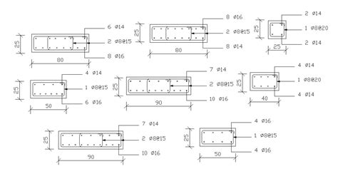 Structural Column Reinforcement Bars Design CAD Drawing - Cadbull