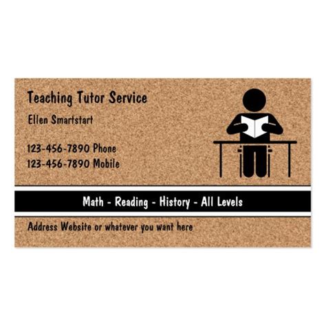 School Teacher Tutoring Business Cards | Zazzle