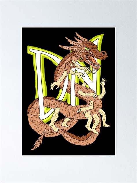 "DN dragon deez nuts, a band shirt design." Poster for Sale by ...