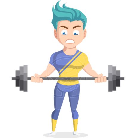 Fitness and Sport Vector Cartoon Characters | GraphicMama