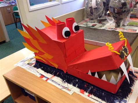 Chinese Dragon head for our dragon dancing at Chinese New Year | Chinese new year crafts for ...