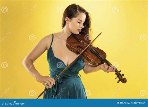 Female violinist. stock image. Image of creativity, glamorous - 41579407