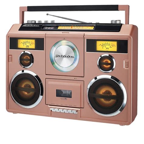 Studebaker 80's Retro Bluetooth Boombox w/Radio, Cassette & CD Player - 9528415 | HSN