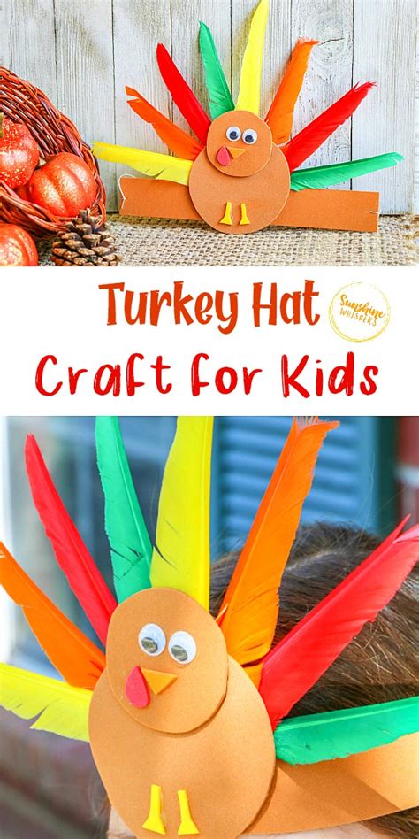 Super Adorable Turkey Hat Craft For Kids - Sunshine Whispers