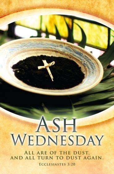 This special Ash Wednesday bulletin shows a pottery bowl filled with ...