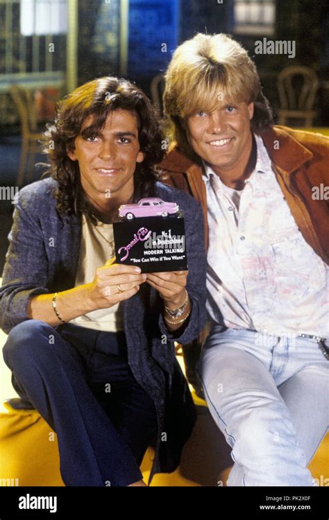 Modern Talking (l-r): Thomas Anders, Dieter Bohlen on 23.05.1985 in München / Munich. | usage ...