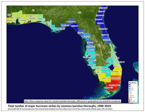 Tropical Cyclone Climatology - Florida Hurricane Damage Map - Printable ...