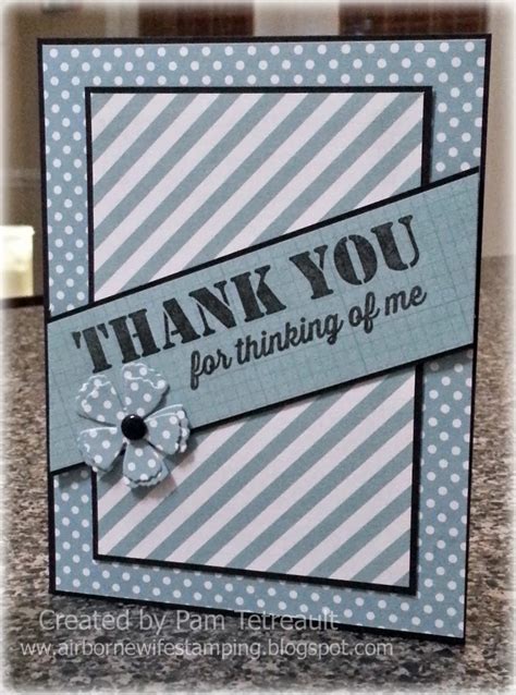 airbornewife's stamping spot: MFTWSC167 "THANK YOU for thinking of me" card