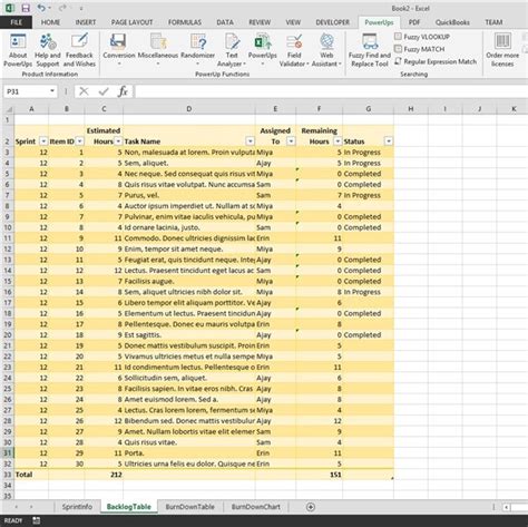 Excel Burndown Chart (burn down) Creation Tutorial