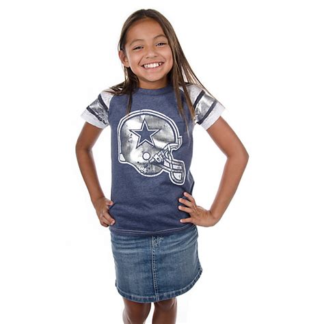 Dallas Cowboys Girls Big D Jersey T-Shirt | Kids $15 | Kids | Clearance ...