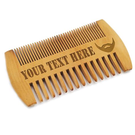 Custom Engraved Wood Beard Comb