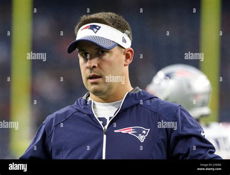 August 19, 2017: New England Patriots offensive coordinator John Stock Photo, Royalty Free Image ...