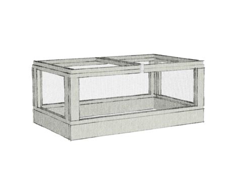 The Garden Run Enclosed Chicken Run Plans, Quarter-Height Module | The Garden Coop