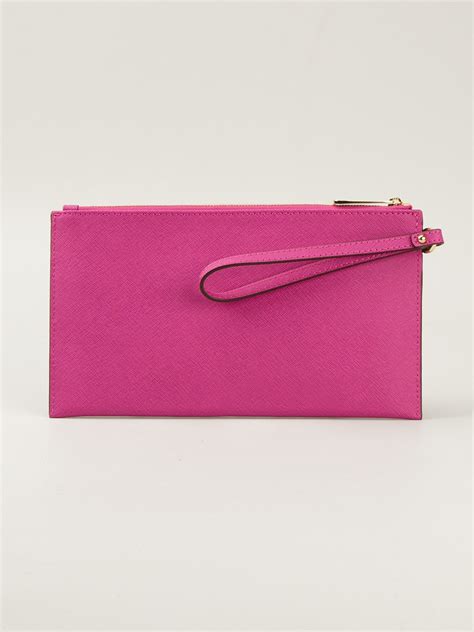 Michael michael kors 'Jet Set' Wallet in Pink | Lyst