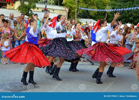 Slovakian joyful dance editorial stock photo. Image of event - 43317043