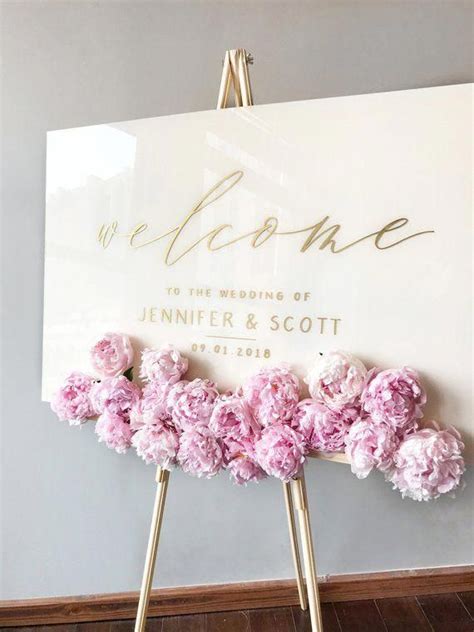 Acrylic Wedding Sign White Plexiglass Wedding Welcome Sign | Etsy #weddinginspo | Wedding ...