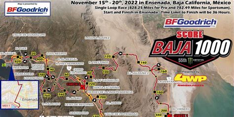 Rally-Raid Network - Baja 1000 2022: Map unveiled—BFGoodrich Tires 55th SCORE Baja 1000 as Off ...