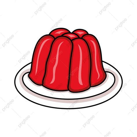 Cartoon Jelly Clipart PNG Images, Cartoon Red Jelly Dessert, Dessert ...