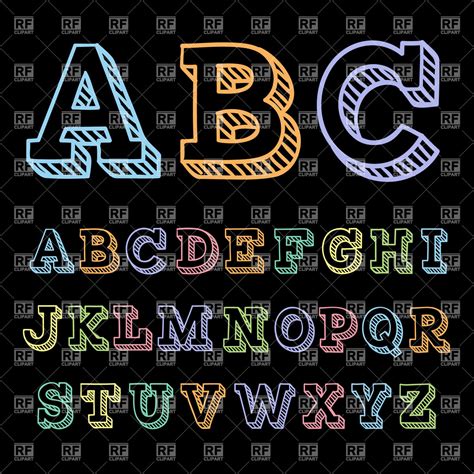 19 Cool Colorful Fonts Images - Free Decorative Fonts to Color ...