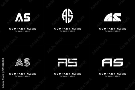 AS letter modern luxury logo in black and white color (bold and thin style) Stock Vector | Adobe ...