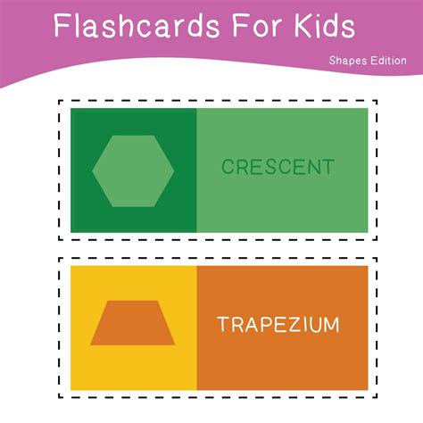 Vector set of shapes flashcards. Shapes Flashcards edition. Shapes for ...