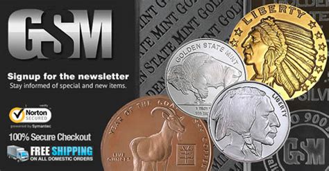 Buy Silver, Gold, & Copper Bullion | Free Shipping | Golden State Mint