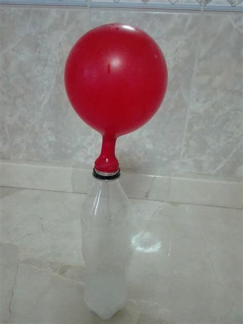 Globo inflado con bicarbonato y vinagre | SolosEjemplos.Com