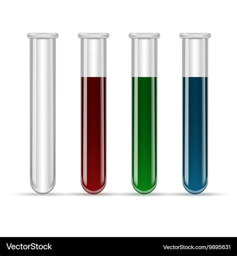 Test tubes filled with various color blood Vector Image