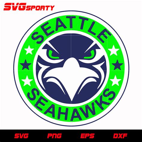 Seattle Seahawks Circle Logo 3 svg, nfl svg, eps, dxf, png, digital fi ...