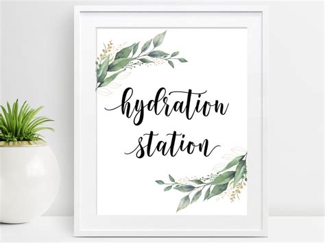 Hydration Station Sign Drink Sign Wedding Drinks Bar | Etsy