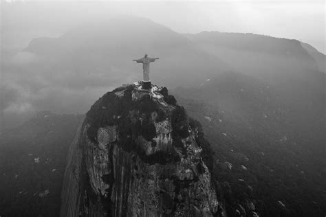 Aerial view of the statue of Christ the Redeemer. June 2016. – burn ...