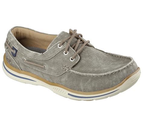 Skechers Men's Horizon Relaxed Fit Canvas Boat Shoe - Brown