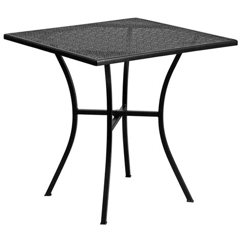 Carnegy Avenue Black Square Metal Outdoor Bistro Table CGA-XU-203663-BL-HD - The Home Depot