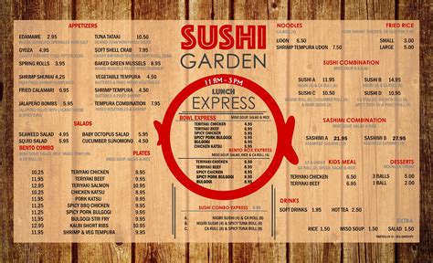 Sushi Garden Menu