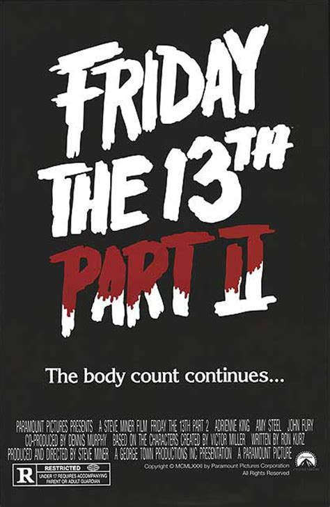 Every Friday The 13th Movie Poster