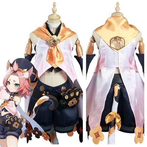 Genshin Impact Diona Coat Pants Outfits Halloween Carnival Suit Cosplay ...