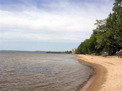 Beach on Lake Nipissing in West Ferris in North Bay, Ontario, Canada ...