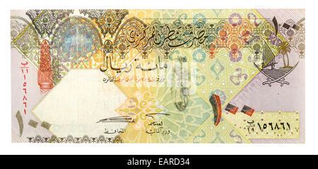 Banknote, 100 Qatari riyal, Qatar, front Stock Photo - Alamy