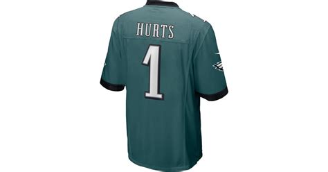 Nike Satin Jalen Hurts Eagles Game Day Jersey in Green/Green (Green) for Men | Lyst