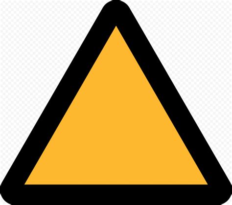 Yellow Triangle Blank Warning Caution Driving Road | Citypng