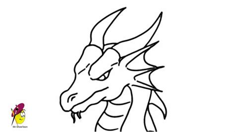 Dragon Face - How to draw a dragon - YouTube