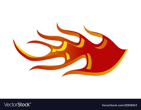 Fire racing logo design template Royalty Free Vector Image