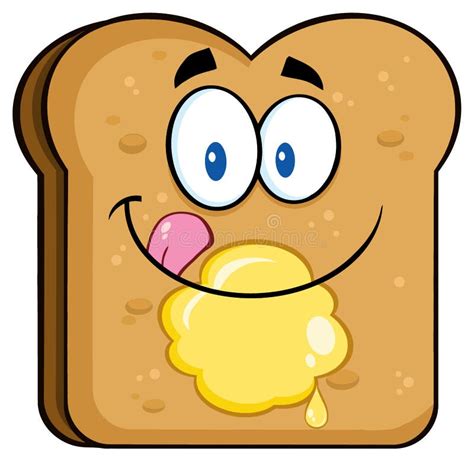 Happy Toast Bread Slice Cartoon Character Pointing. Stock Vector - Illustration of bakery, bread ...