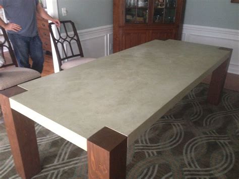 Tables of Concrete | Concrete top dining table, Diy patio table, Patio table top