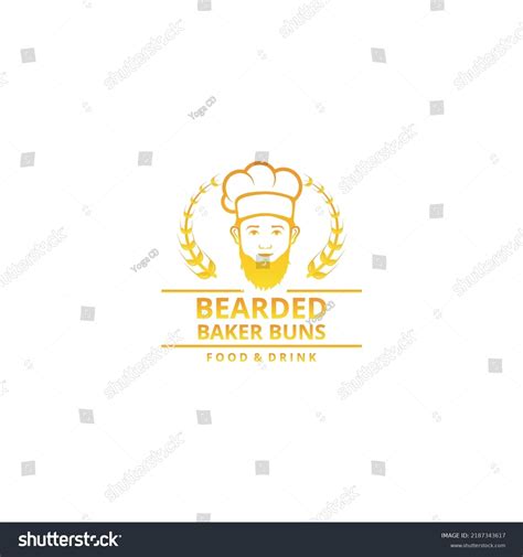 Vector Graphic Illustration Bearded Bakery Logo Stock Vector (Royalty ...