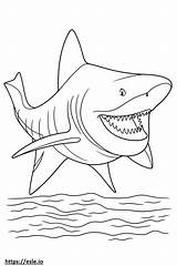 Basking Shark Cute coloring Page sketch template