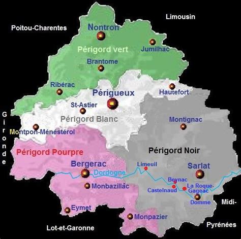 Dordogne on map of france - terebus