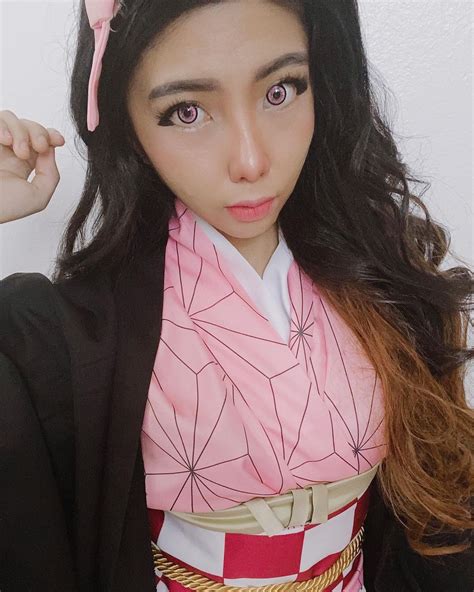 Nezuko Kamado of Kimetsu No Yaiba / Demon Slayer cosplay makeup trial! I messed up the hair huhu ...