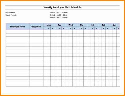 Employee Monthly Schedule Template Beautiful Monthly Employee Schedule ...